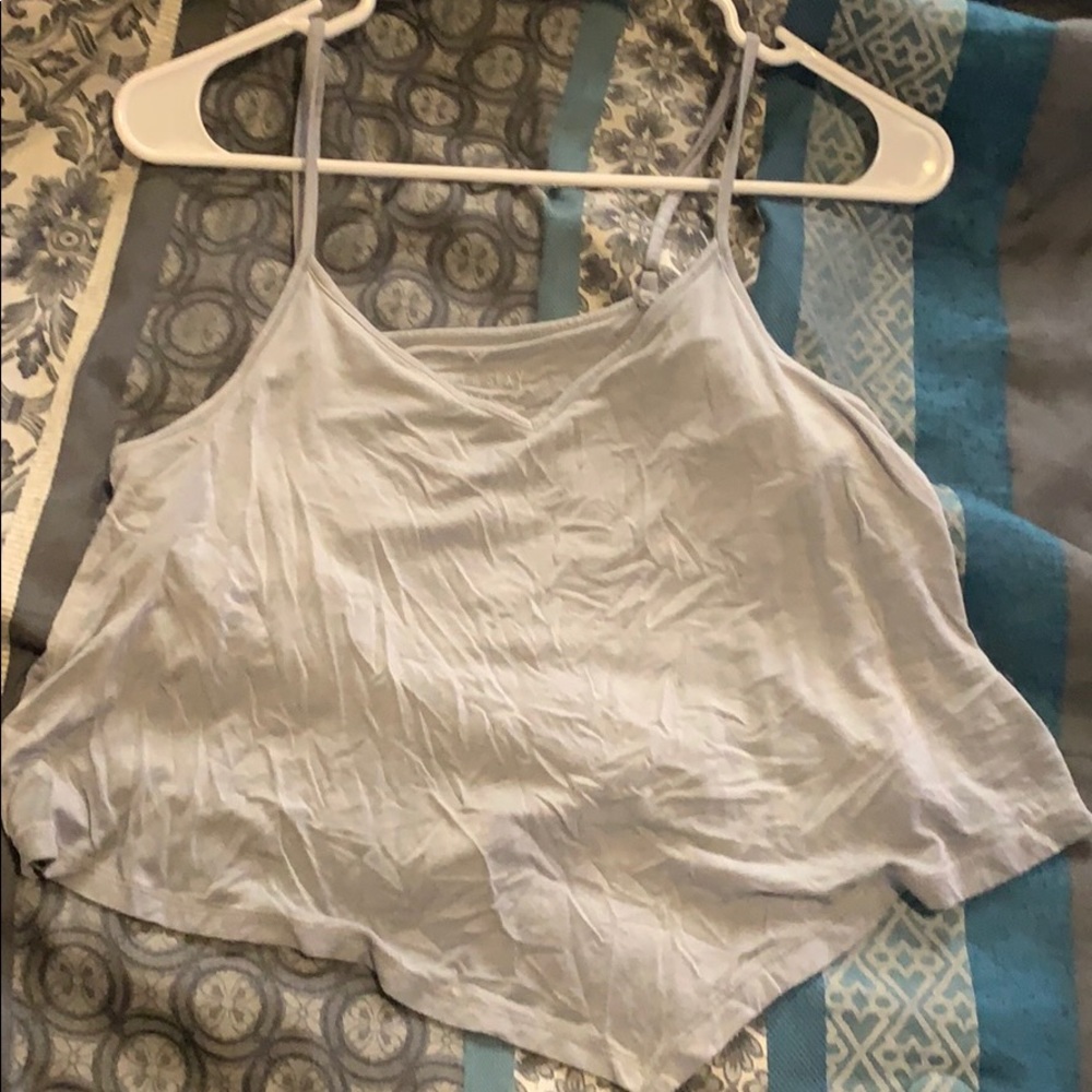Gray flowy top